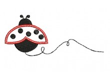 Stickmuster - Ladybug Swirl